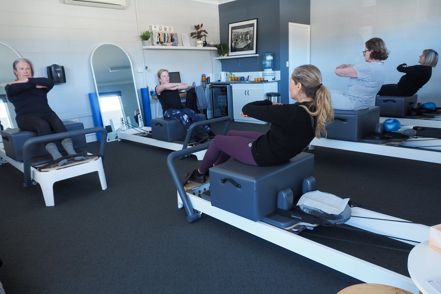 Mat Pilates exercise demonstration