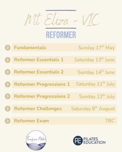 Mt Eliza VIC Reformer Pilates 2026 schedule